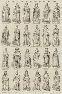 Statuer i det nye palads i Westminster af English School